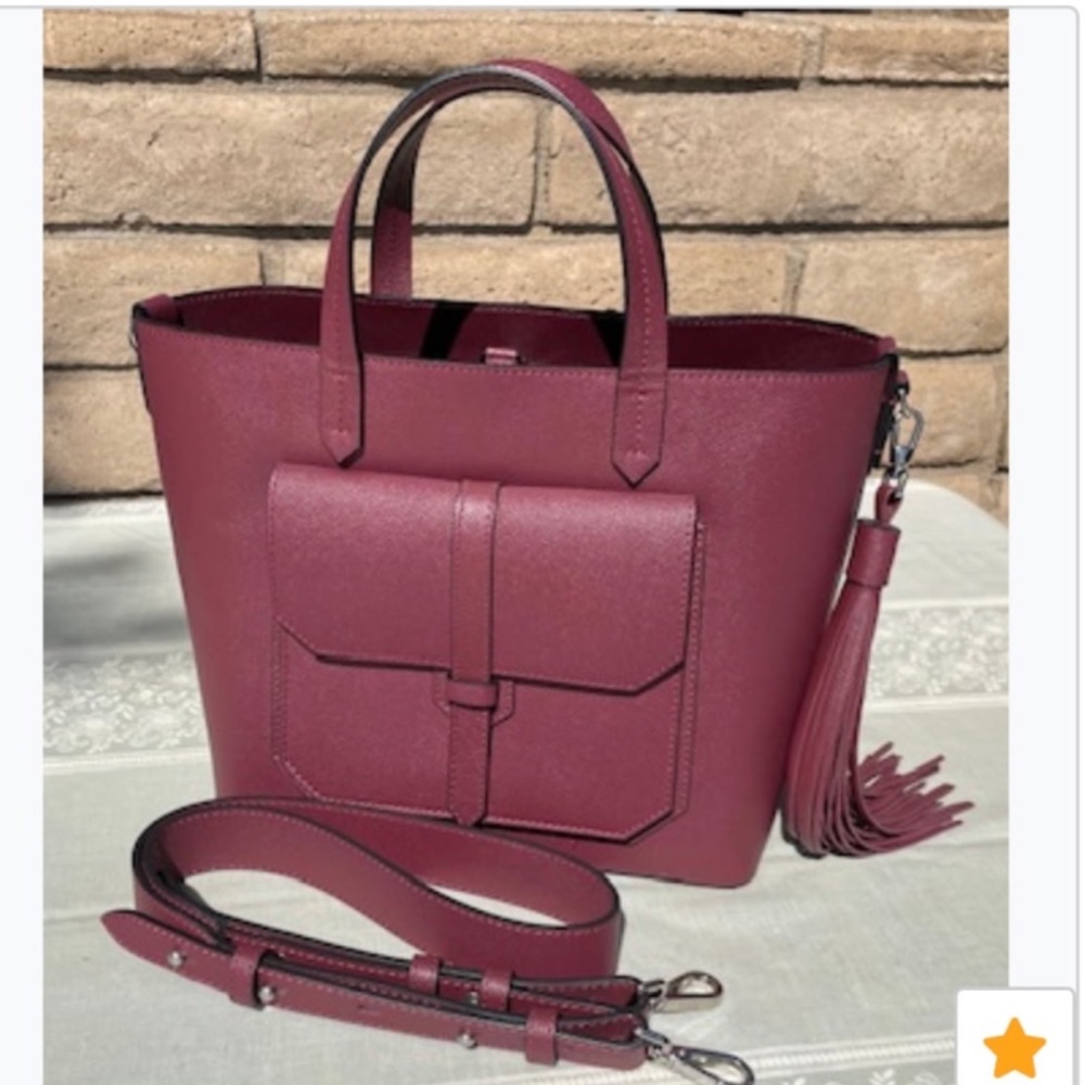 NWT Turkish Handmade Burgundy Tote Bag